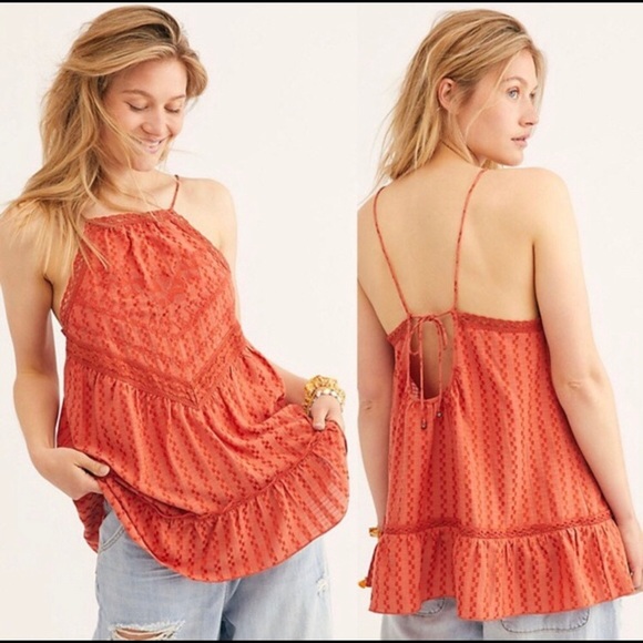 -NWT- Free People Elisa Tunic Paprika - Picture 1 of 4